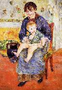 Pierre Auguste Renoir Mere et enfant painting